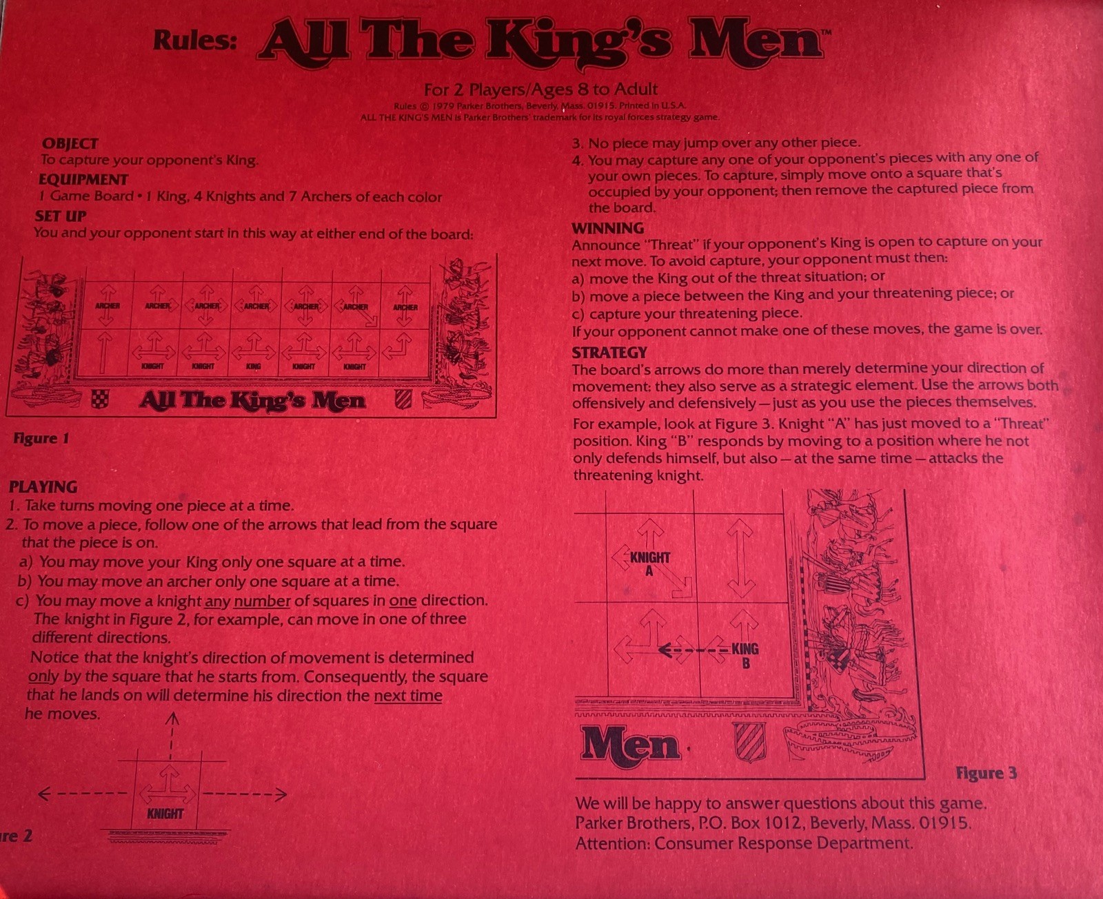 Parker Brothers ALL THE KINGS MEN COMPLETE & EXC.