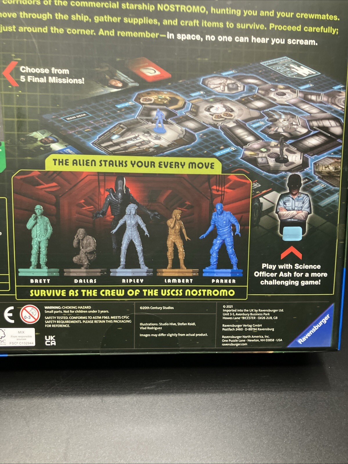 New Old Stock – Alien Fate of the Nostromo Board Game Ravensburger 5 Missions
