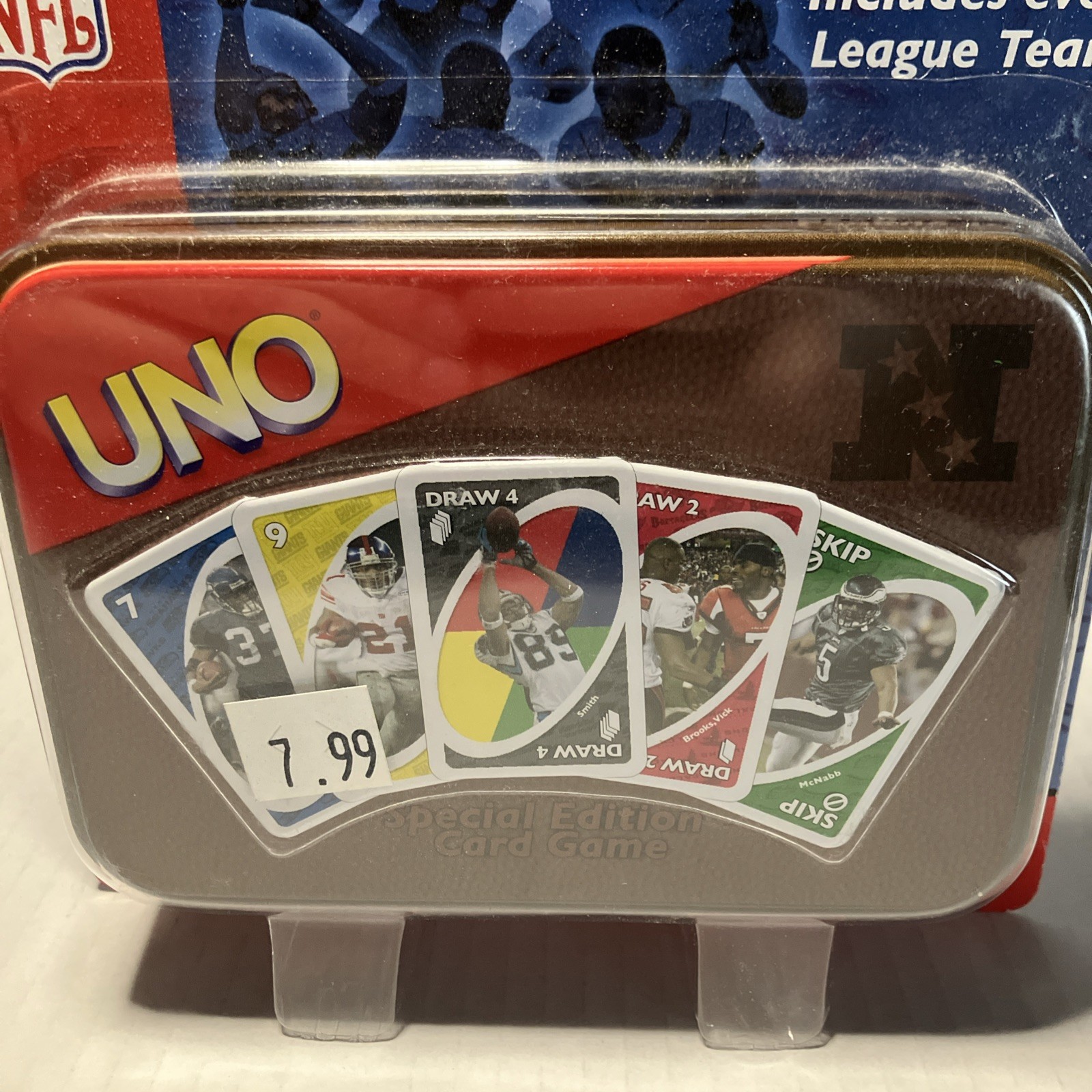 NIB NFL Special Edition Tin 2006 Mattel Card Uno Sets. NFC and AFC editions.