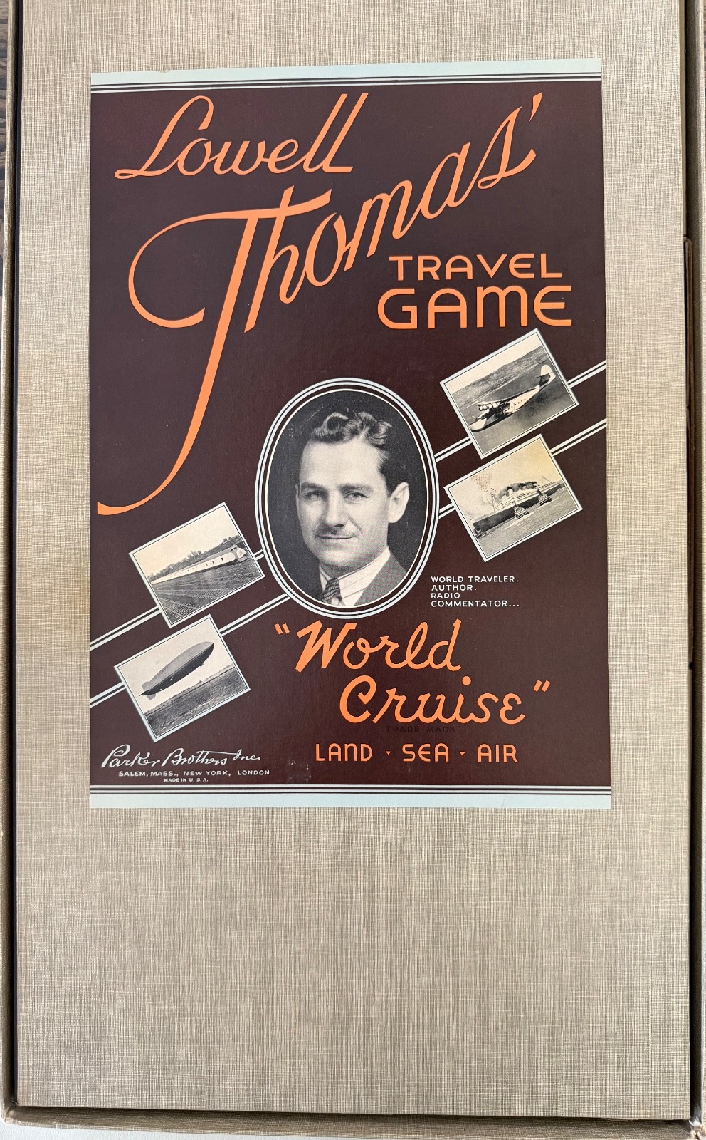 Vintage 1937 Lowell Thomas Boxed World Cruise Travel Game – Complete – Excl Cond