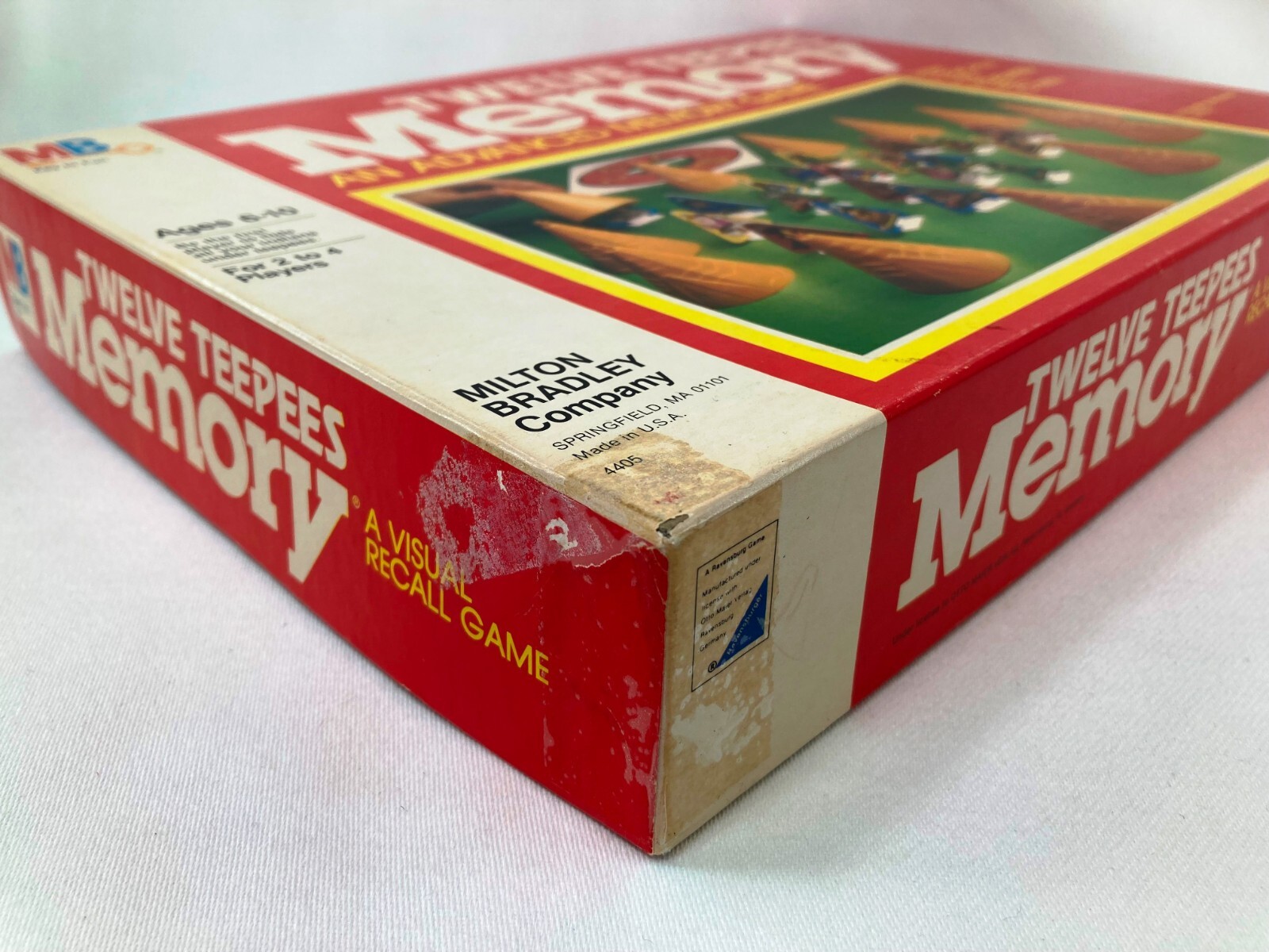 Twelve Teepees Memory Game by Milton Bradley Visual Recall Game Vintage 1984
