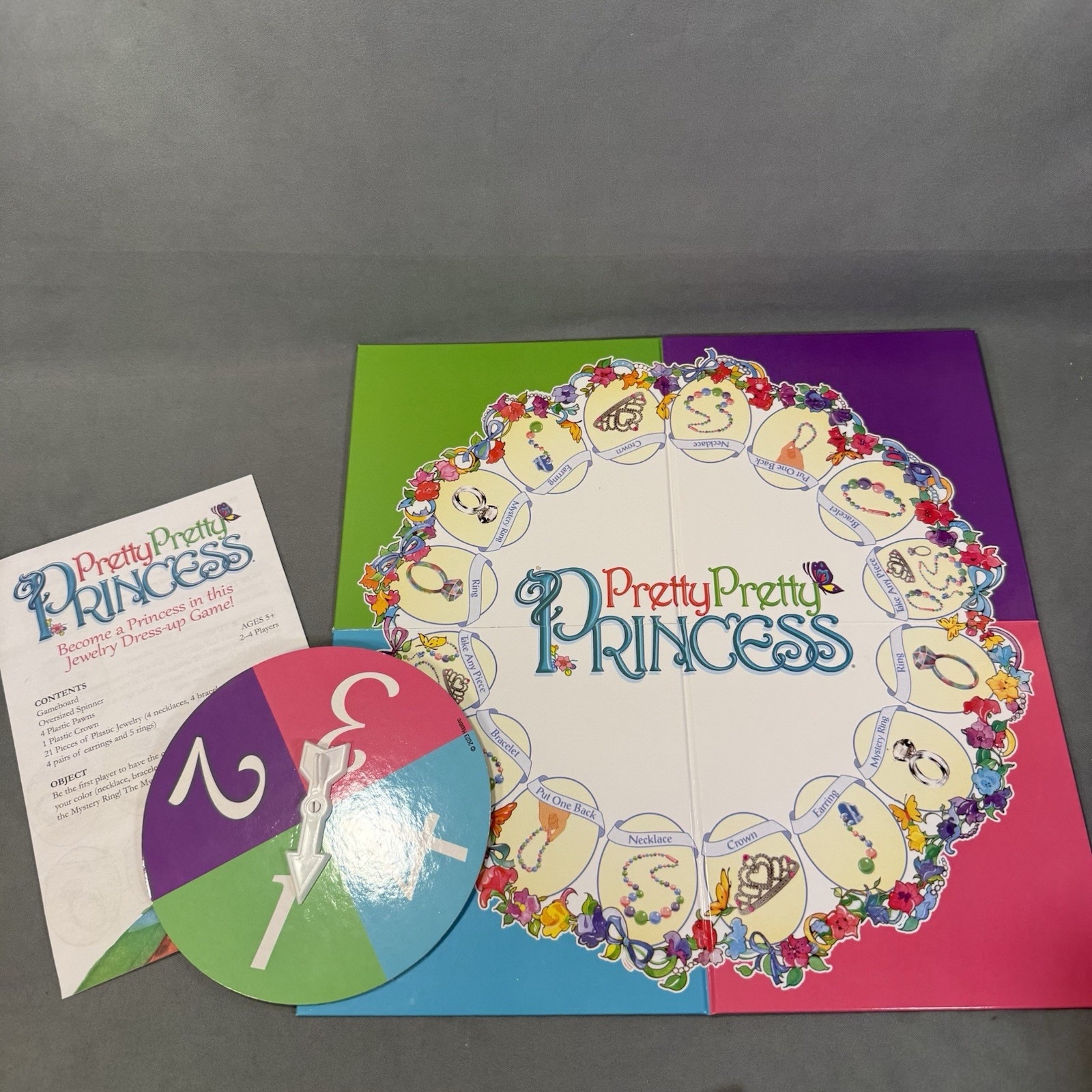 Hasbro Pretty Pretty Princess Jewelry Dress Up Board Game 2023 100% Complete VG+