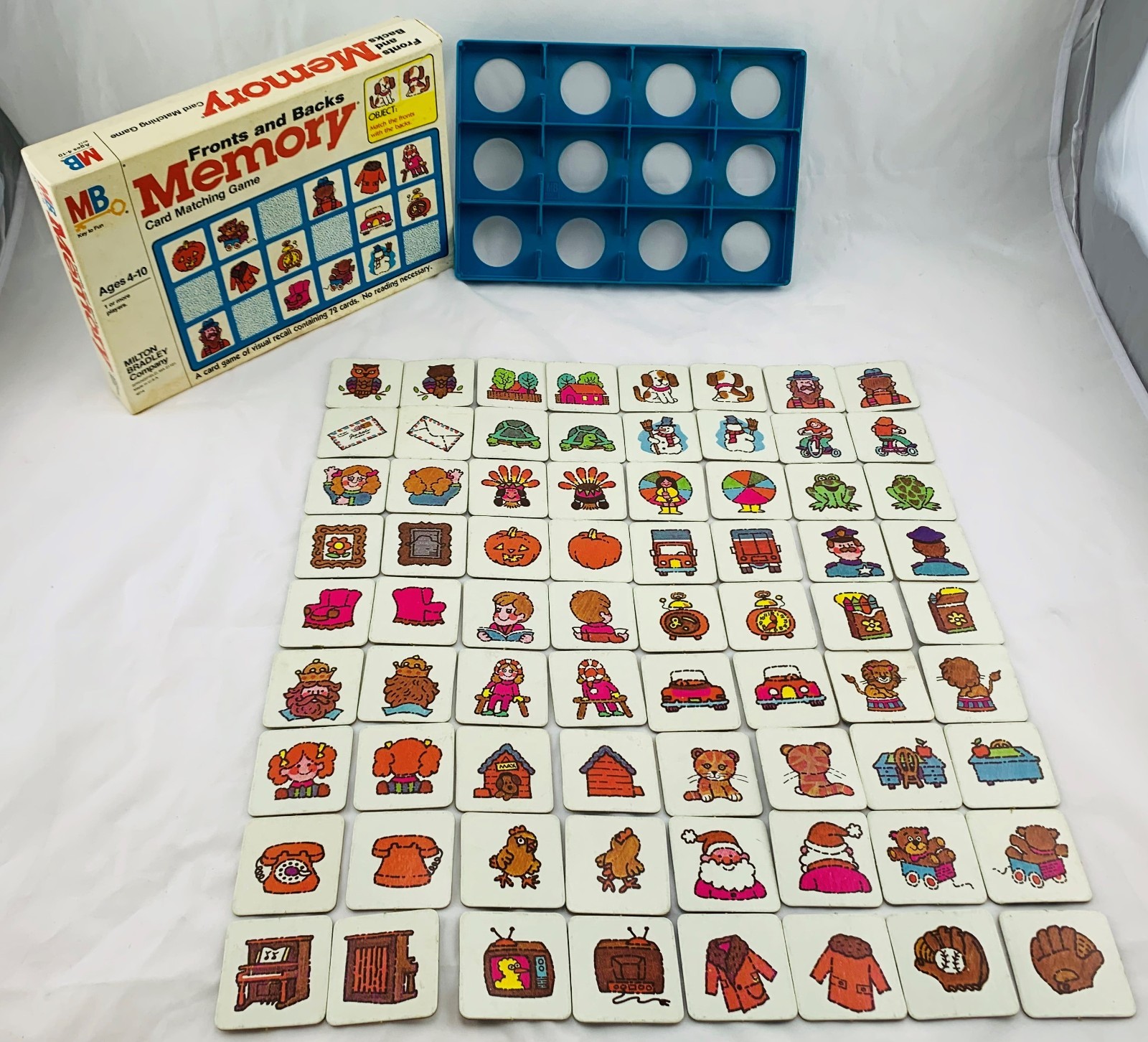 1980 Memory Fronts and Backs by Milton Bradley Complete Good Condition FREE SHIP