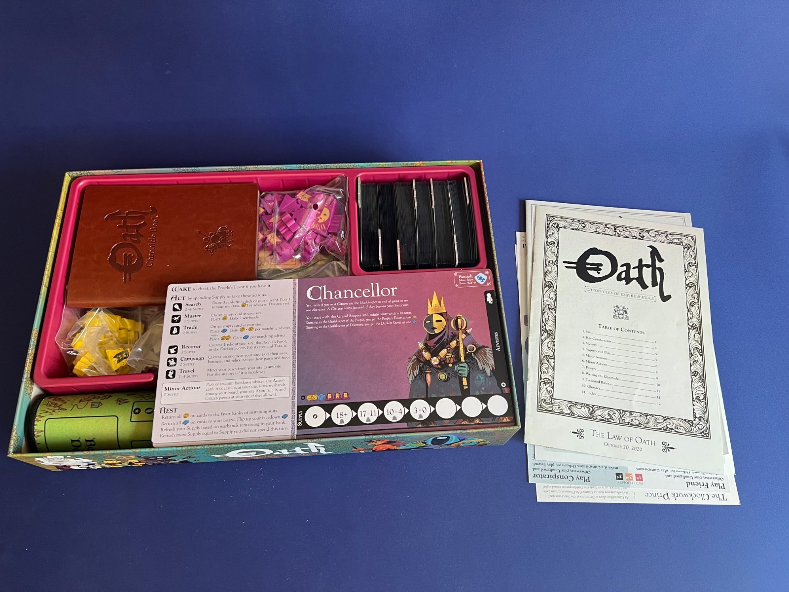 Leder Games Oath: Chronicles of Empire & Exile Board Game with Sleeves