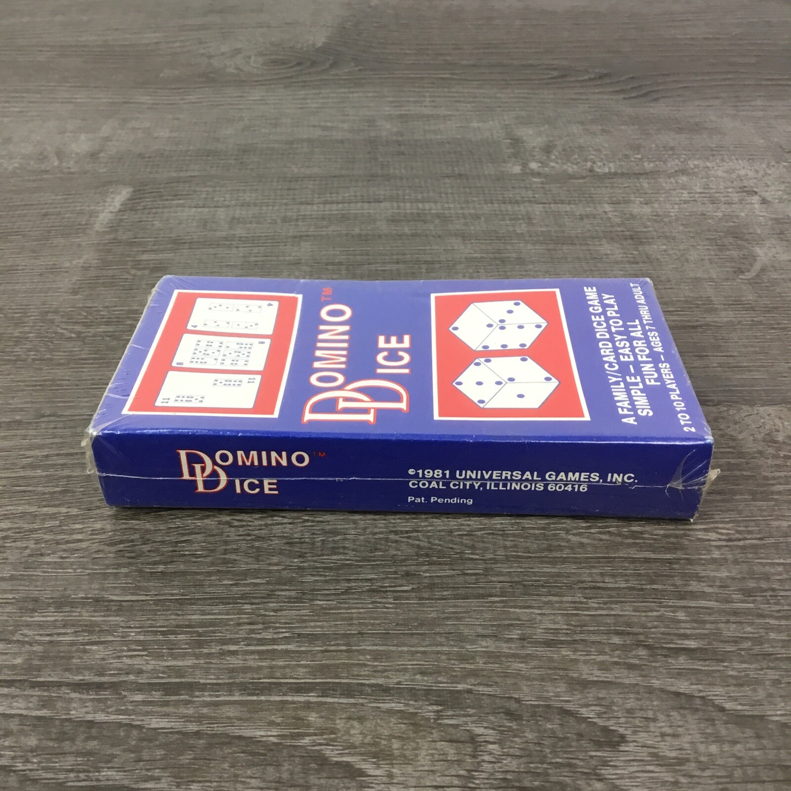 Domino Dice Card Game by Universal Games 54 Cards, 2 Dice, Chips 1981 Sealed
