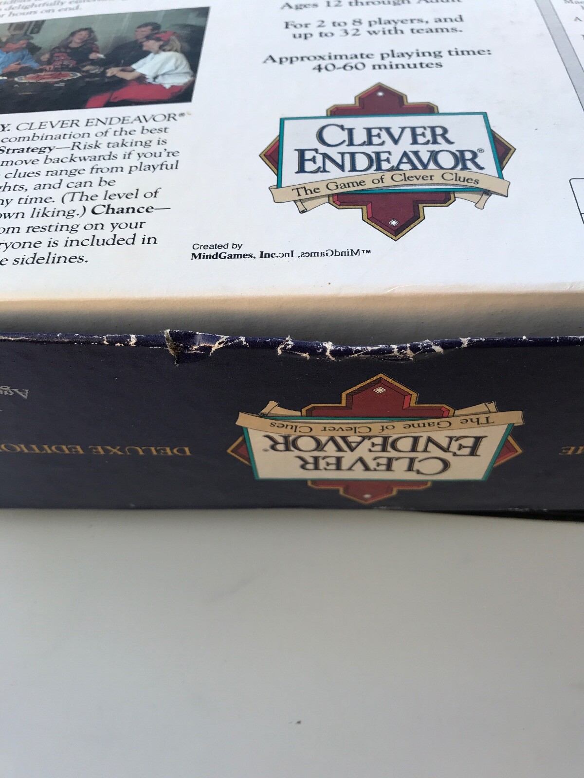 Clever Endeavor, the Game of Clever Clues Master Game Deluxe Edition 1989