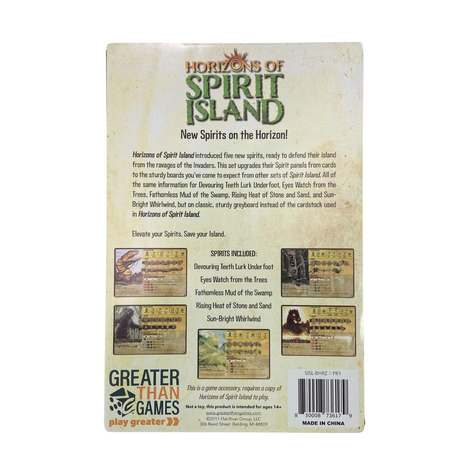 Greater Than Games Horizons of Spirit Island Punchboard Panels One Size, Grey