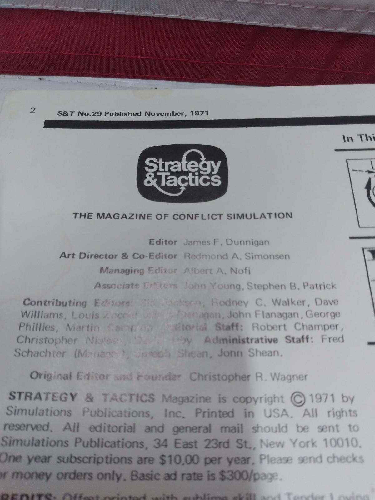 LOT of 2 Strategy & Tactics Game of Conflict Simulation 1971 Nr. 29 & 30 SPI