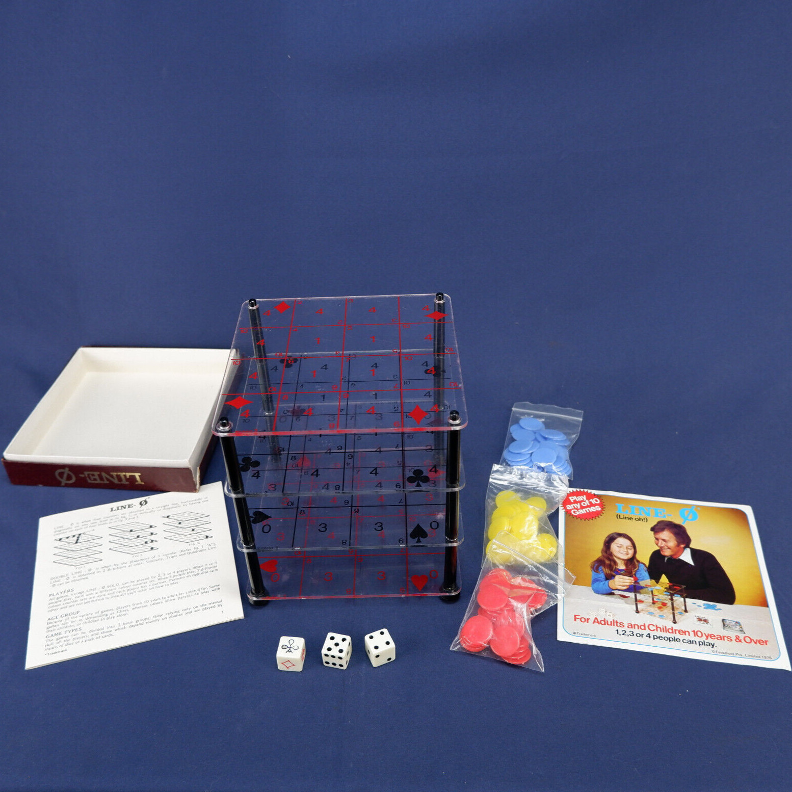 VINTAGE RARE 1975 Australia LINE-O Multi Story Board Game Fensmore Pty. Limited