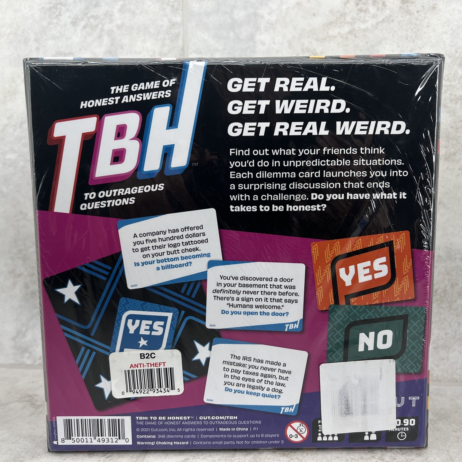 NEW TBH THE GAME OF HONEST ANSWERS TO OUTRAGEOUS QUESTIONS 3-8 PLAYERS AGES 14+
