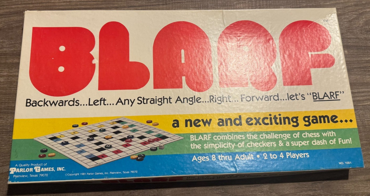 Blarf 1981 Parlor Games Abstract Strategy Game Chess And Checkers Combined Game