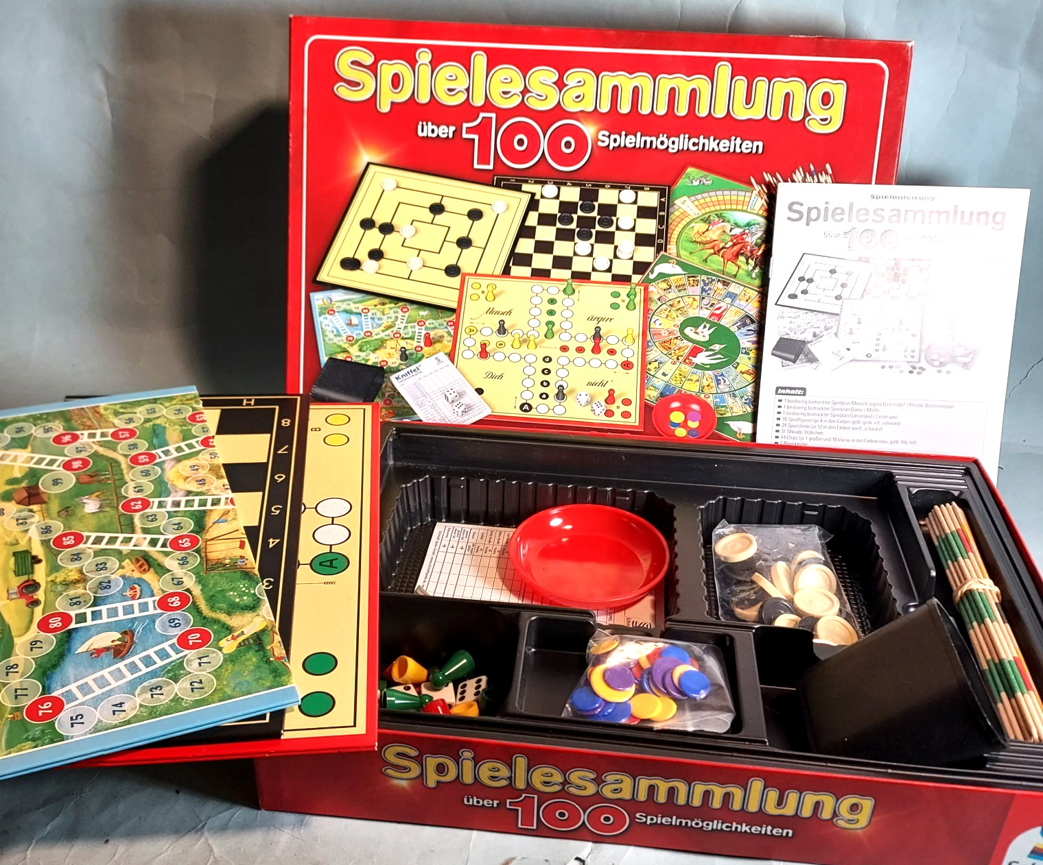 Vintage Spielesammlung Game Box Complete Multiple Games Schmidt New Unused 1972