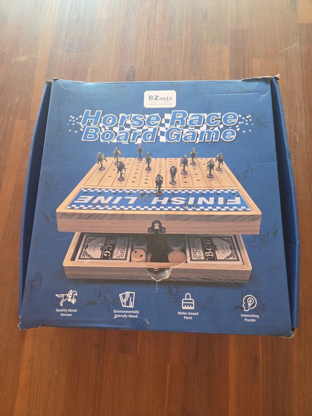 BZnota Horse Race Board Game Damaged Box New