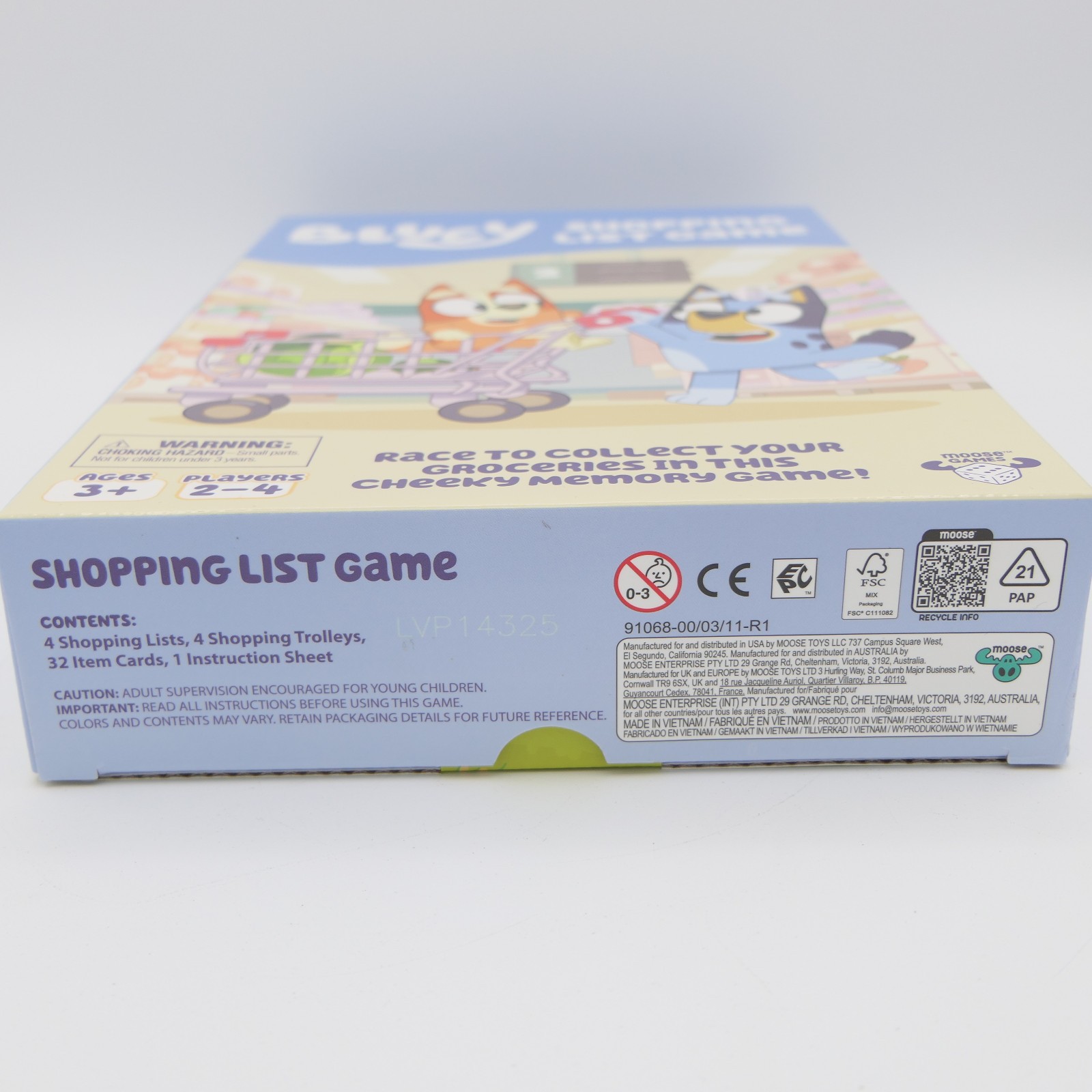 Moose Games Bluey Grannies Game Ages 3+ For 2-4 Players Race To Call Nana