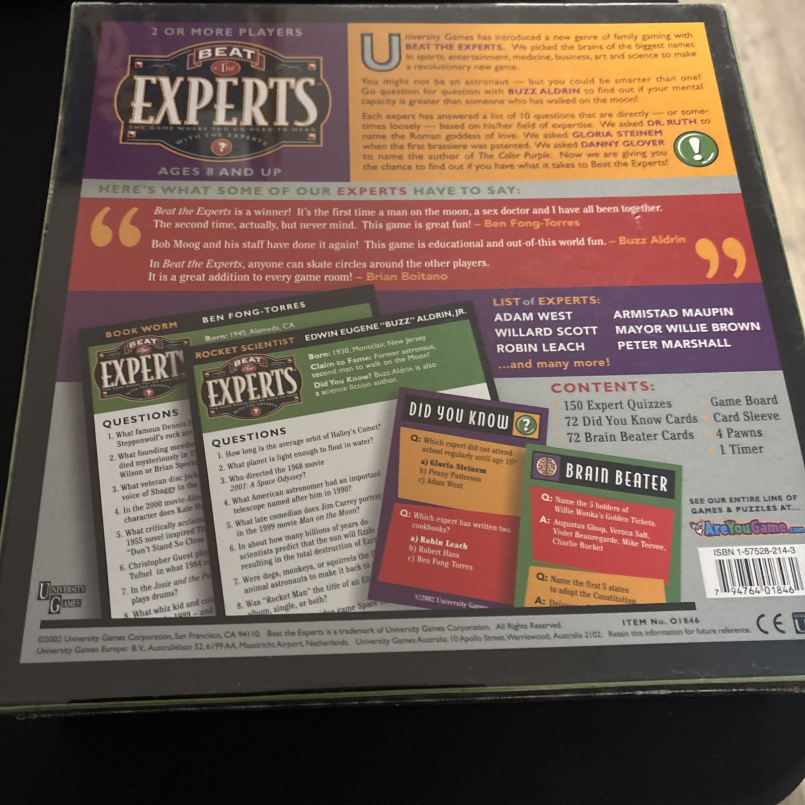 Beat the Experts Game University Games ages 8 up