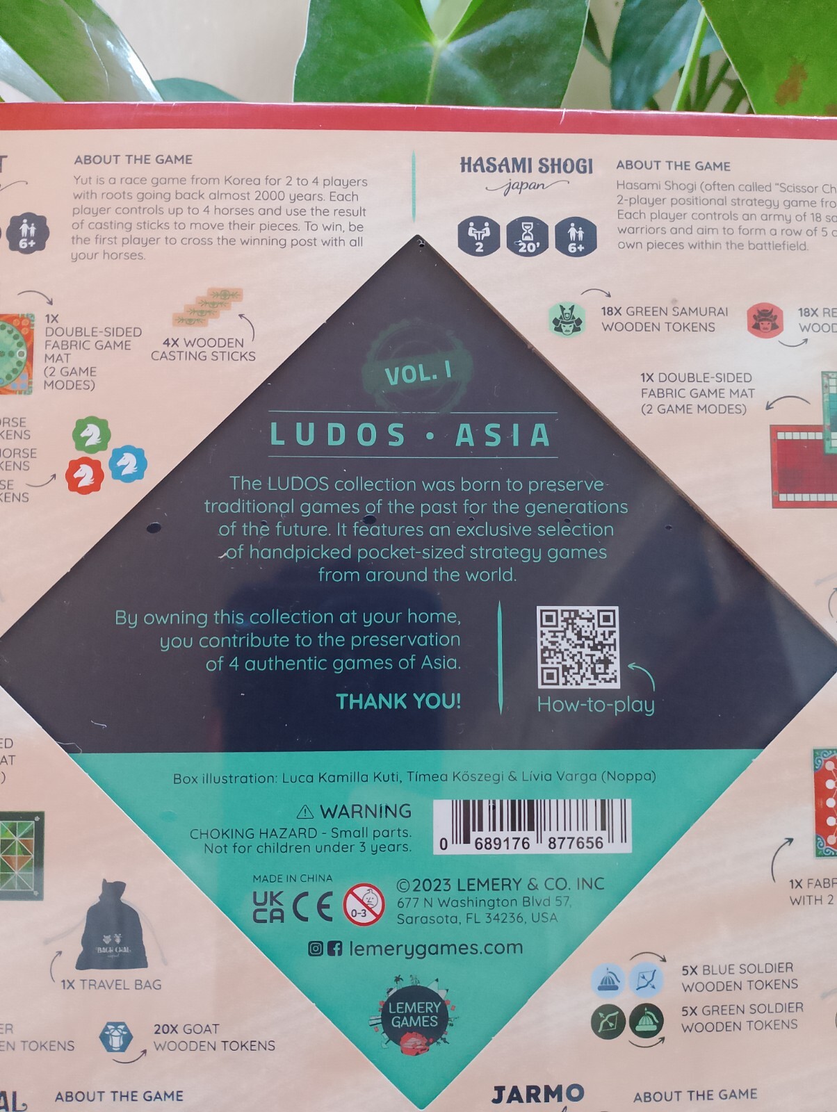 Lemery Gam Abstract Gam LUDOS Volume 1 – Ancient Games of Asia Delux SW New.