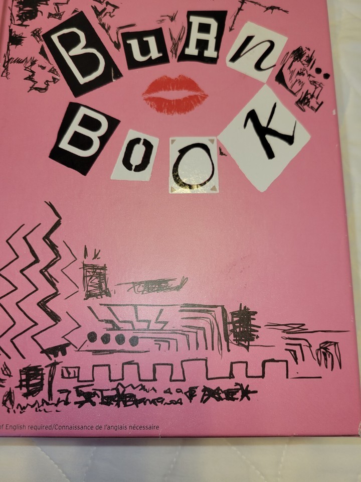 MEAN GIRLS – Burn Book A Party Game Board Game, Get In Losers, We’re Playing, VG