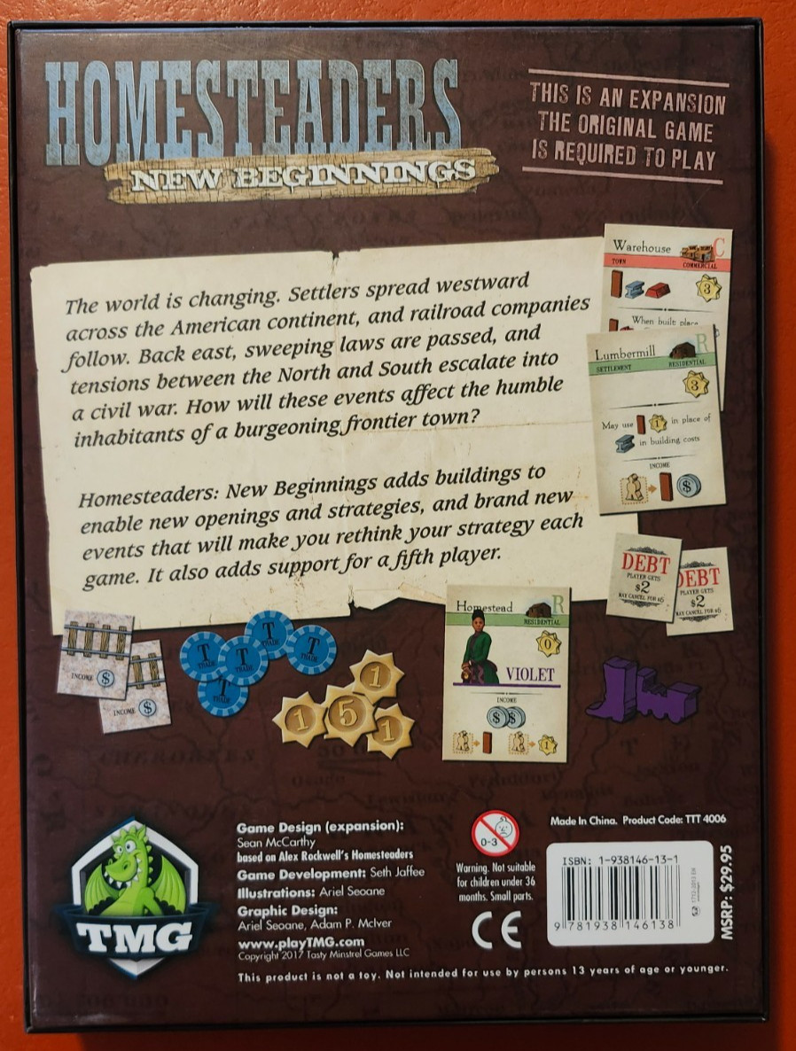 Homesteaders 10th Anniversary + New Beginnings – Board Game