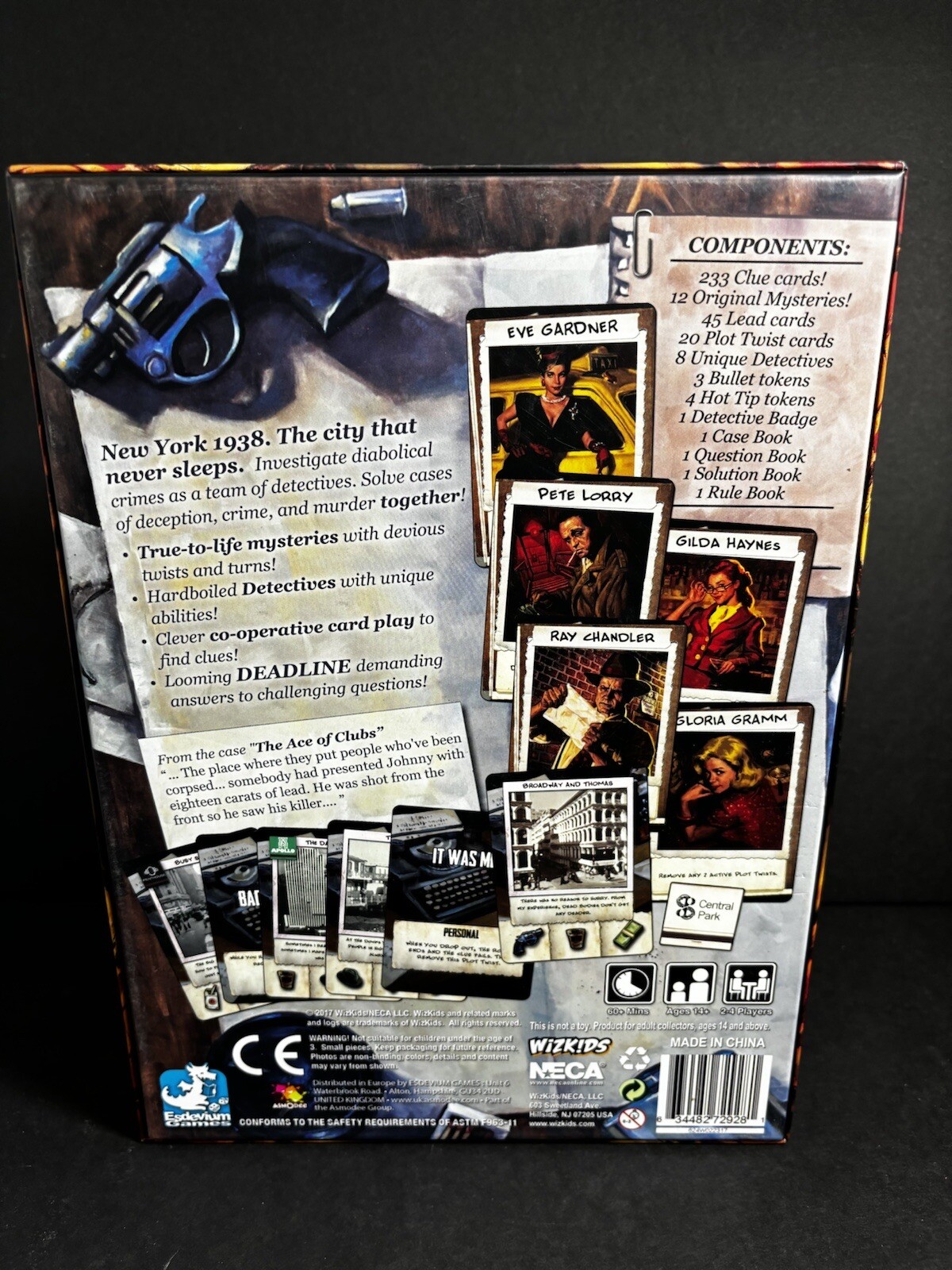 Deadline Board Game by Wizkids – NECA – MURDER MYSTERY! RARE 100% Complete