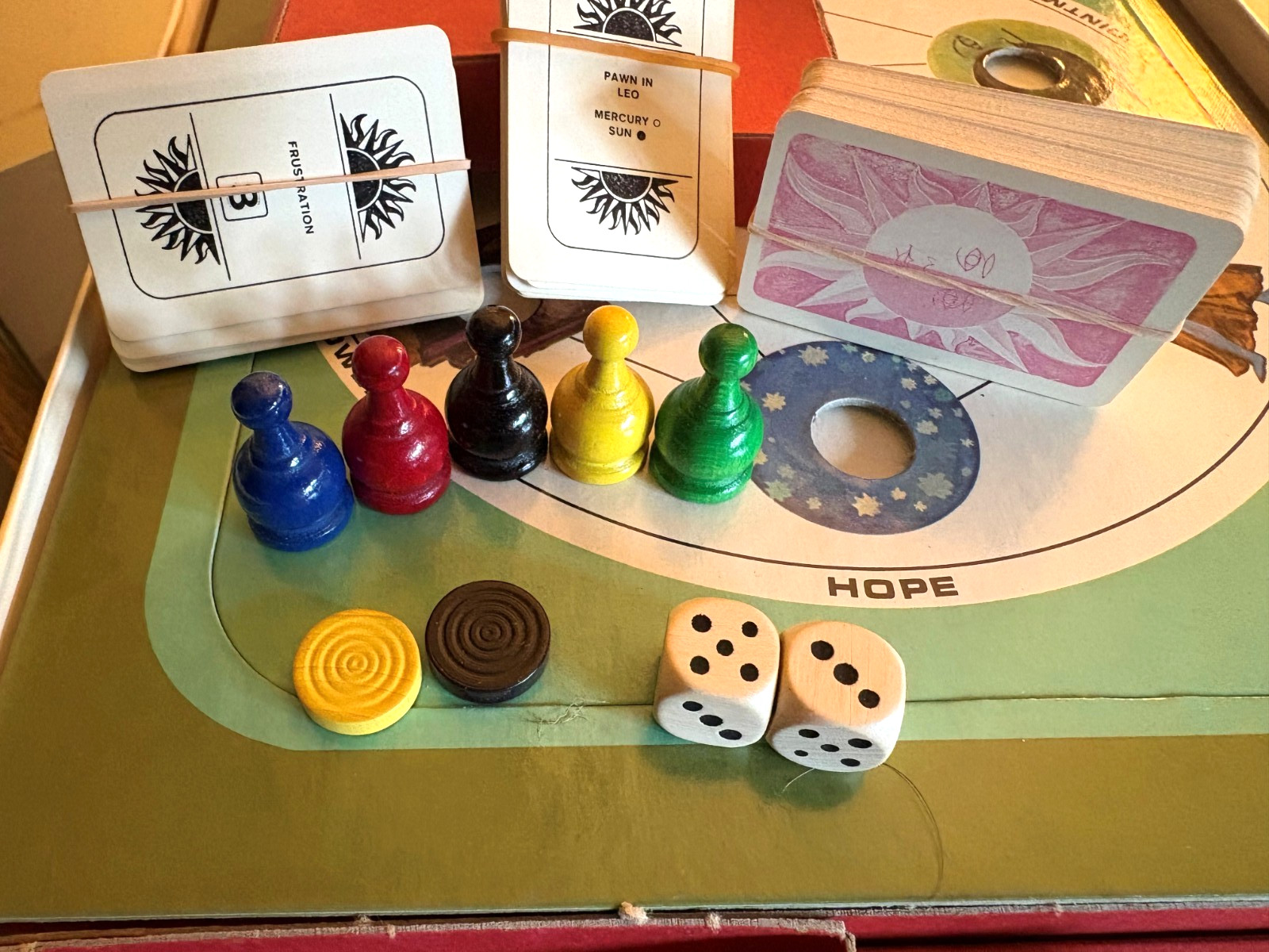 1967 Madame Planchette Horoscope Board Game Selchow Righter Complete CIB w Box