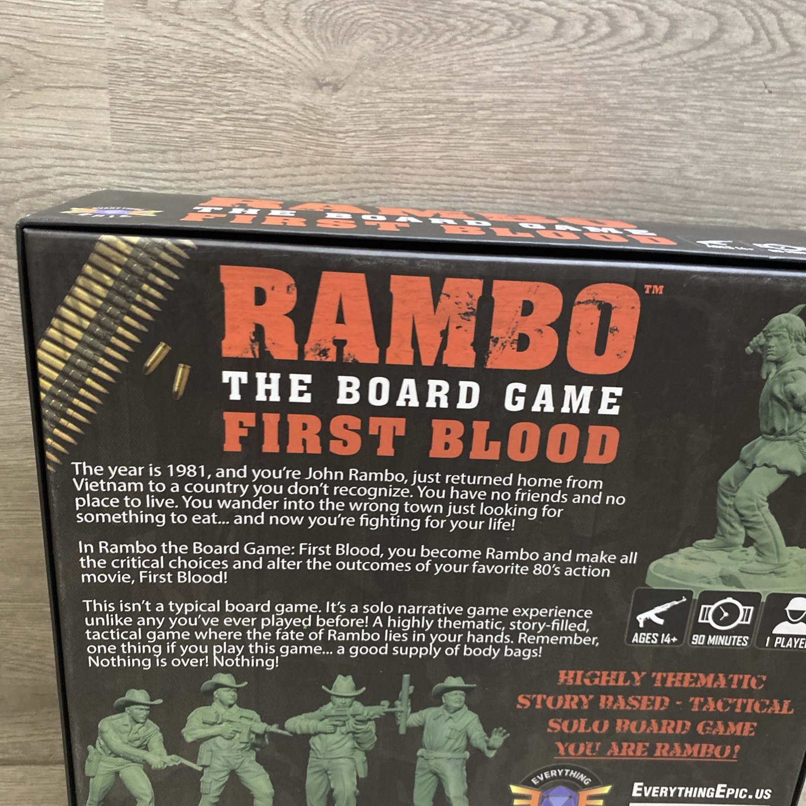 Everything Epic Board Game Rambo – The Board Game – First Blood Box EX/NM
