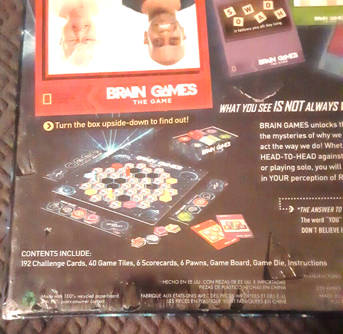Brain Games National Geographic Channel Complete Board Game Family Education NOS