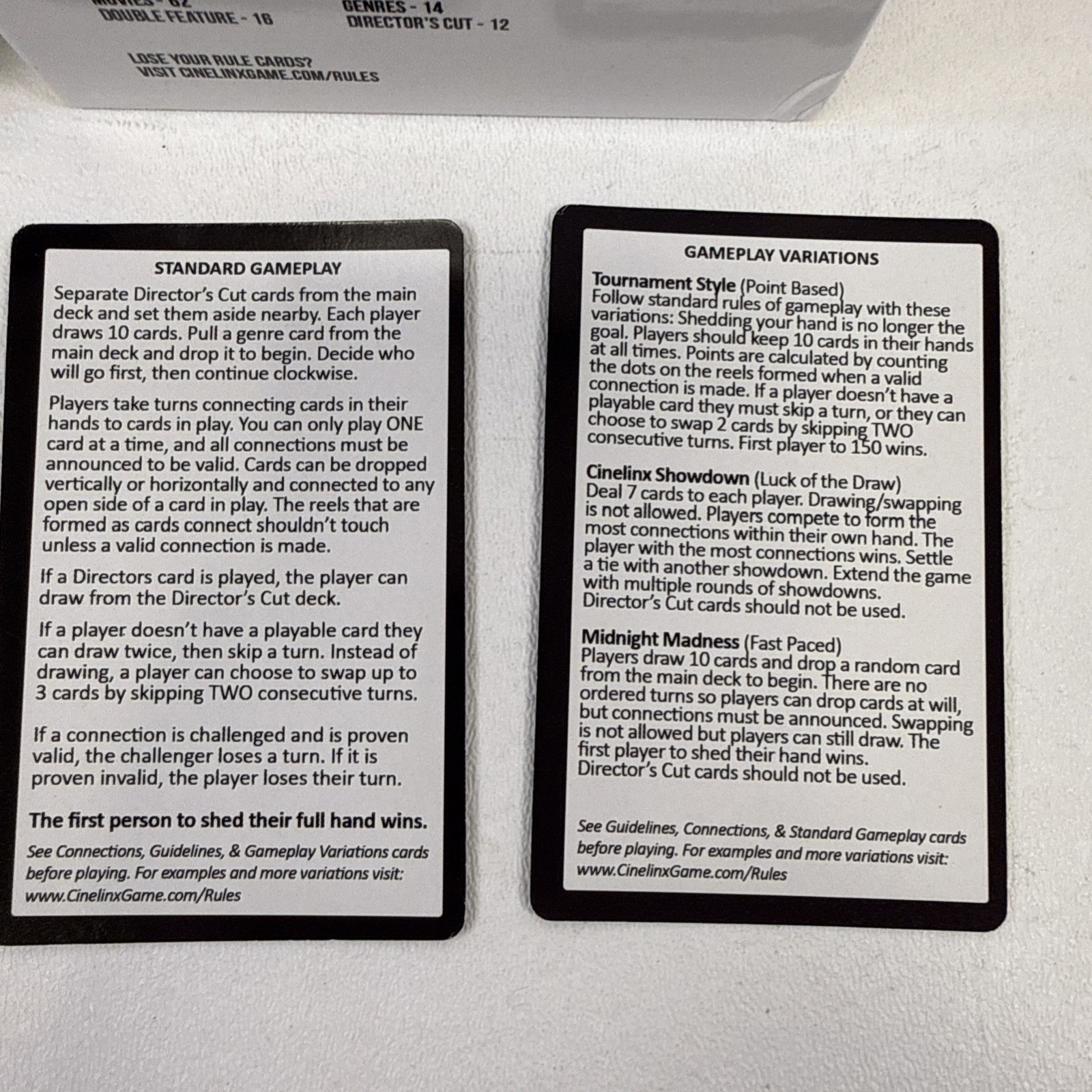 Cinelinx Card Game for People Who Love Movies Trivia 2014 Media