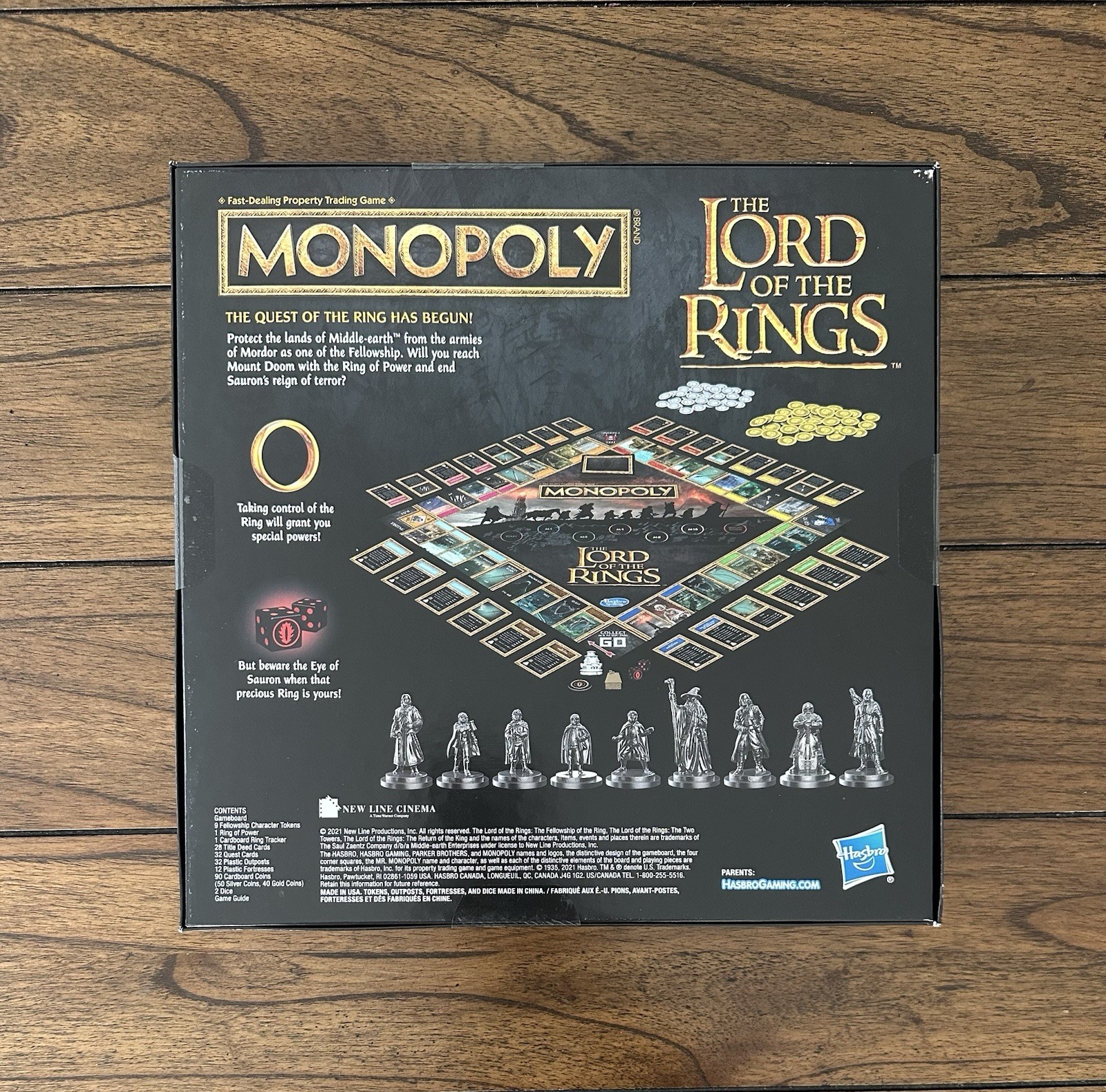 Monopoly Lord Of The Rings with 9 Detailed Miniatures & Ring – READ DESCRIPTION!