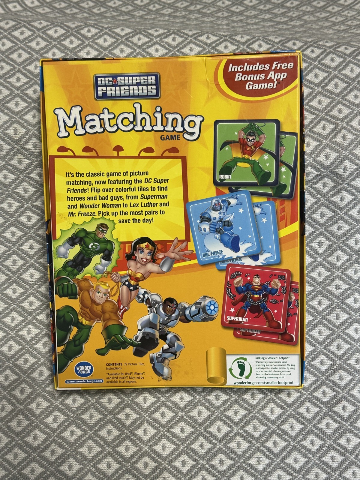 2015-DC Comics Super Friends Picture Matching Memory Game Comic Book Heroes