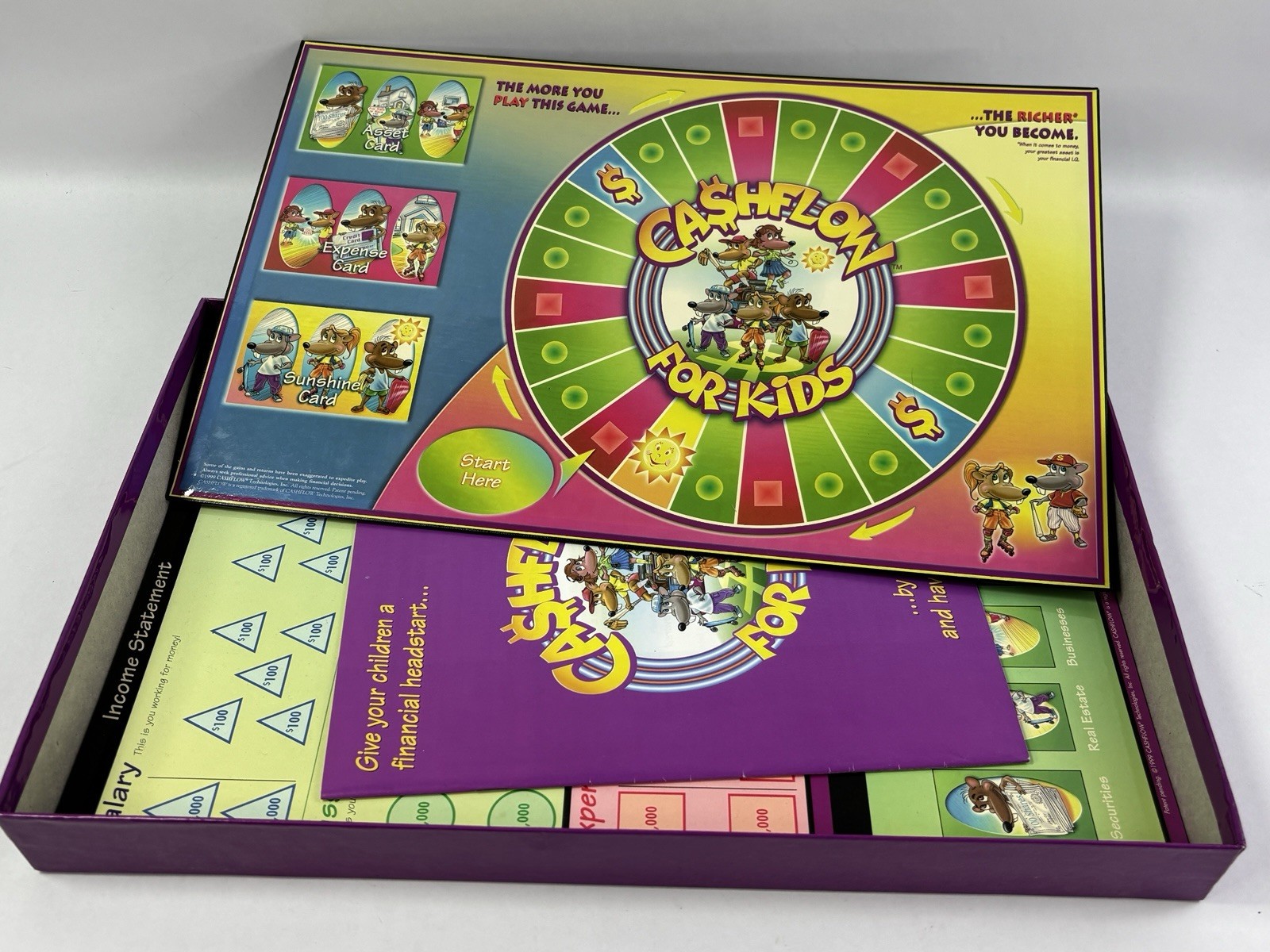 Cashflow for Kids Board Game Robert Kiyosaki Rich Dad 100% Complete Vintage