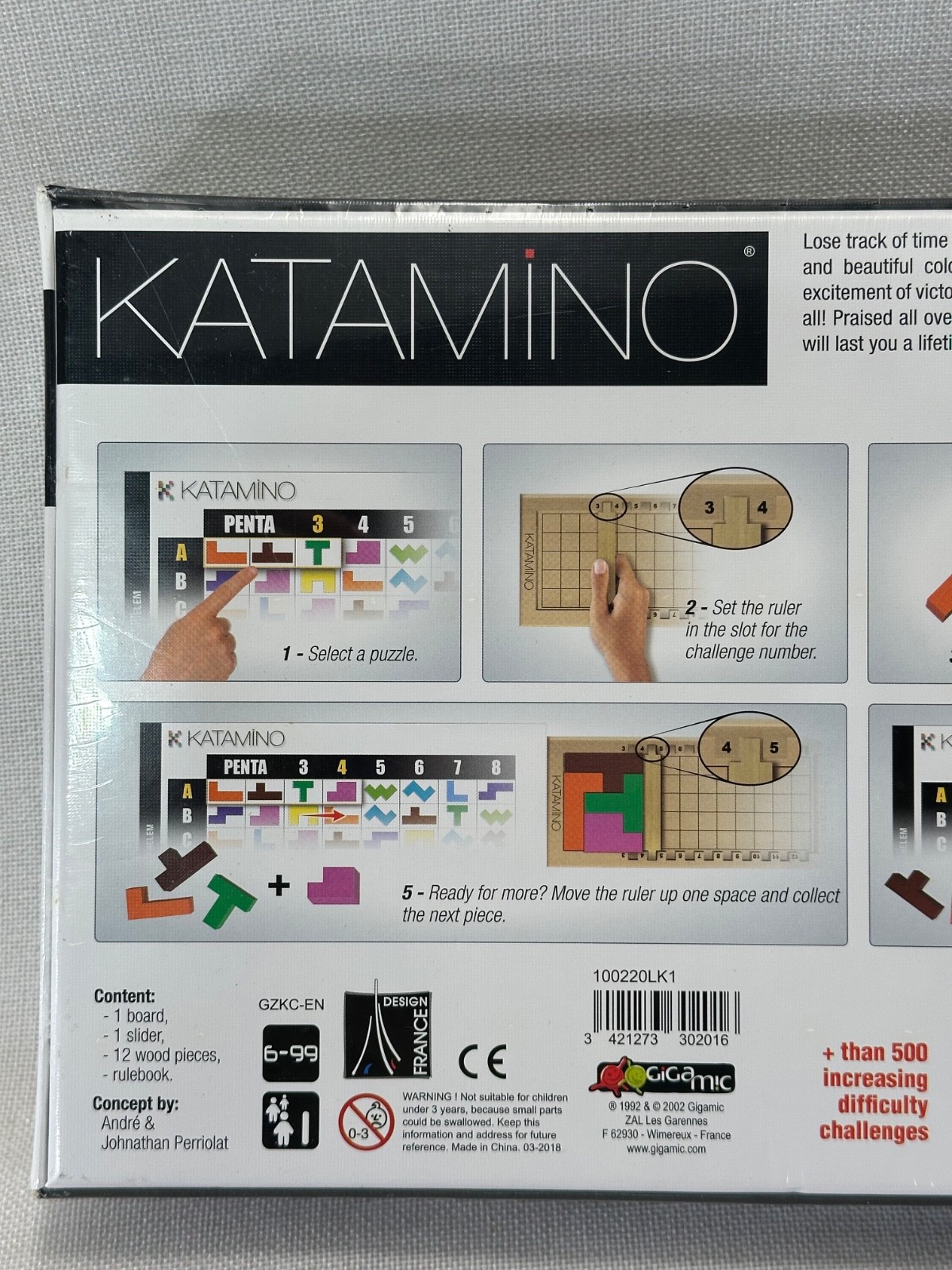 Katamino More Than 500 Challenges 2002 Gigamic France Brand New Free Shipping