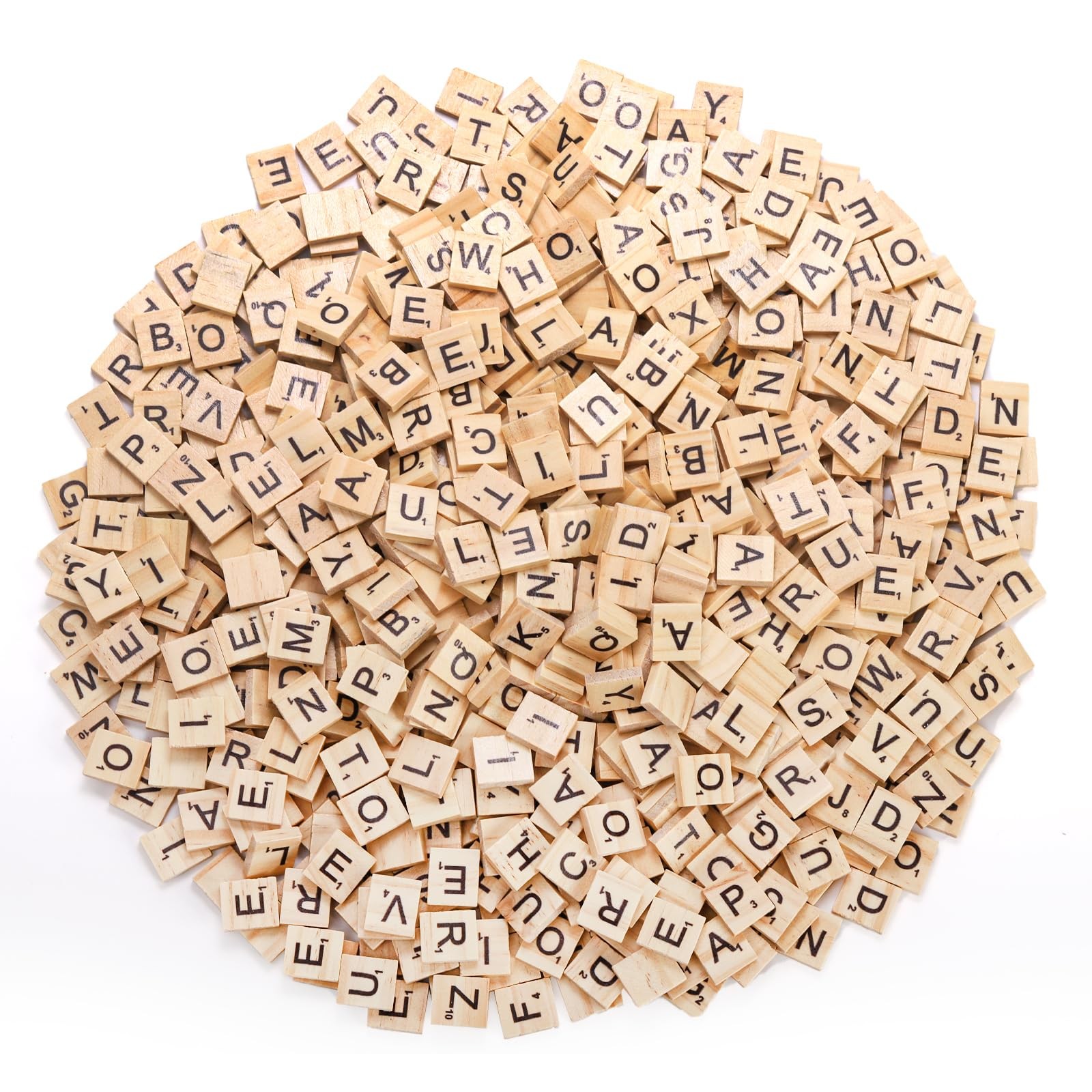 1000PCS Wood Scrabble Letters Wood Letter Tiles A-Z Capital Letters for Craft…