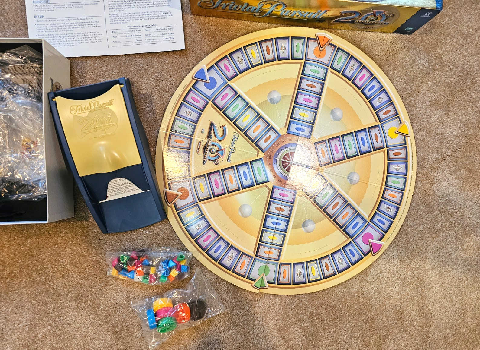 Trivial Pursuit 20th Anniversary Edition Trivia Game Parker Brothers