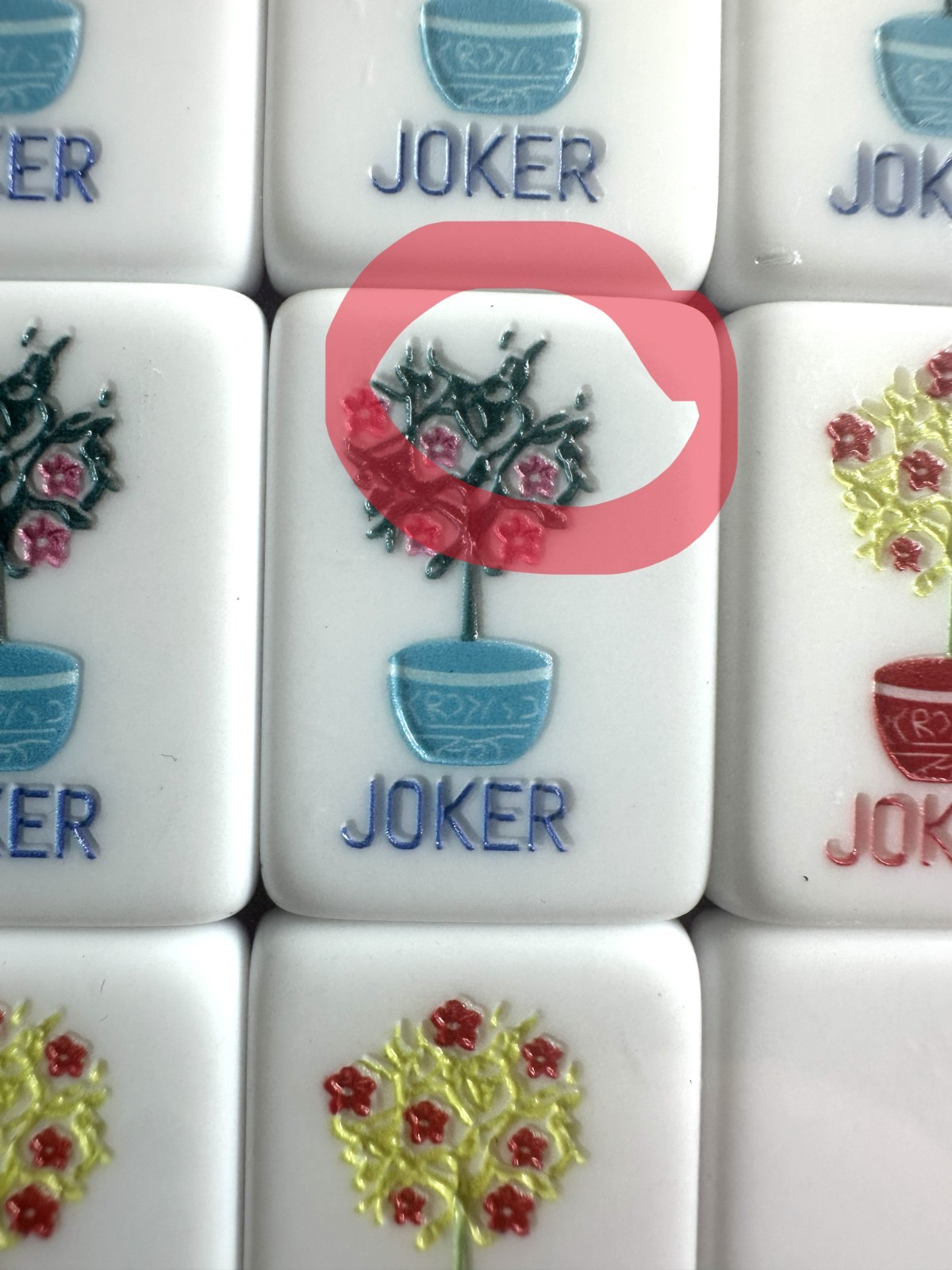PRINTING ERROR – SUNSET ORANGE 4 Layer Acrylic Mahjong Tile Set READ DESCRIPTION