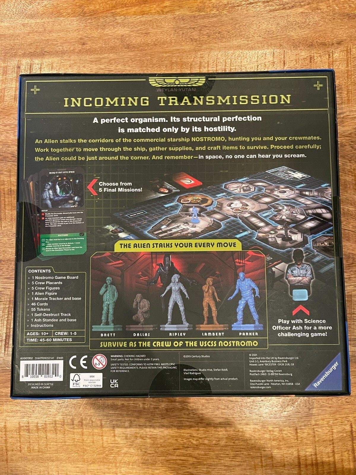 Alien – Fate of the Nostromo Board Game By Ravensburger New Sealed