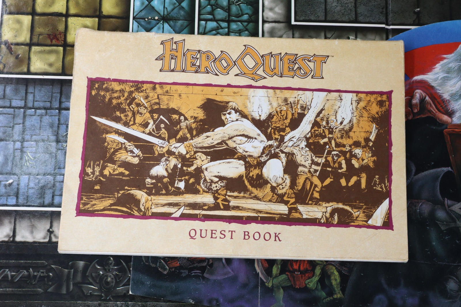 Hero Quest Board Game 1990 Kellar’s Keep, Witch Lord & Barbarian Quest Pack MB