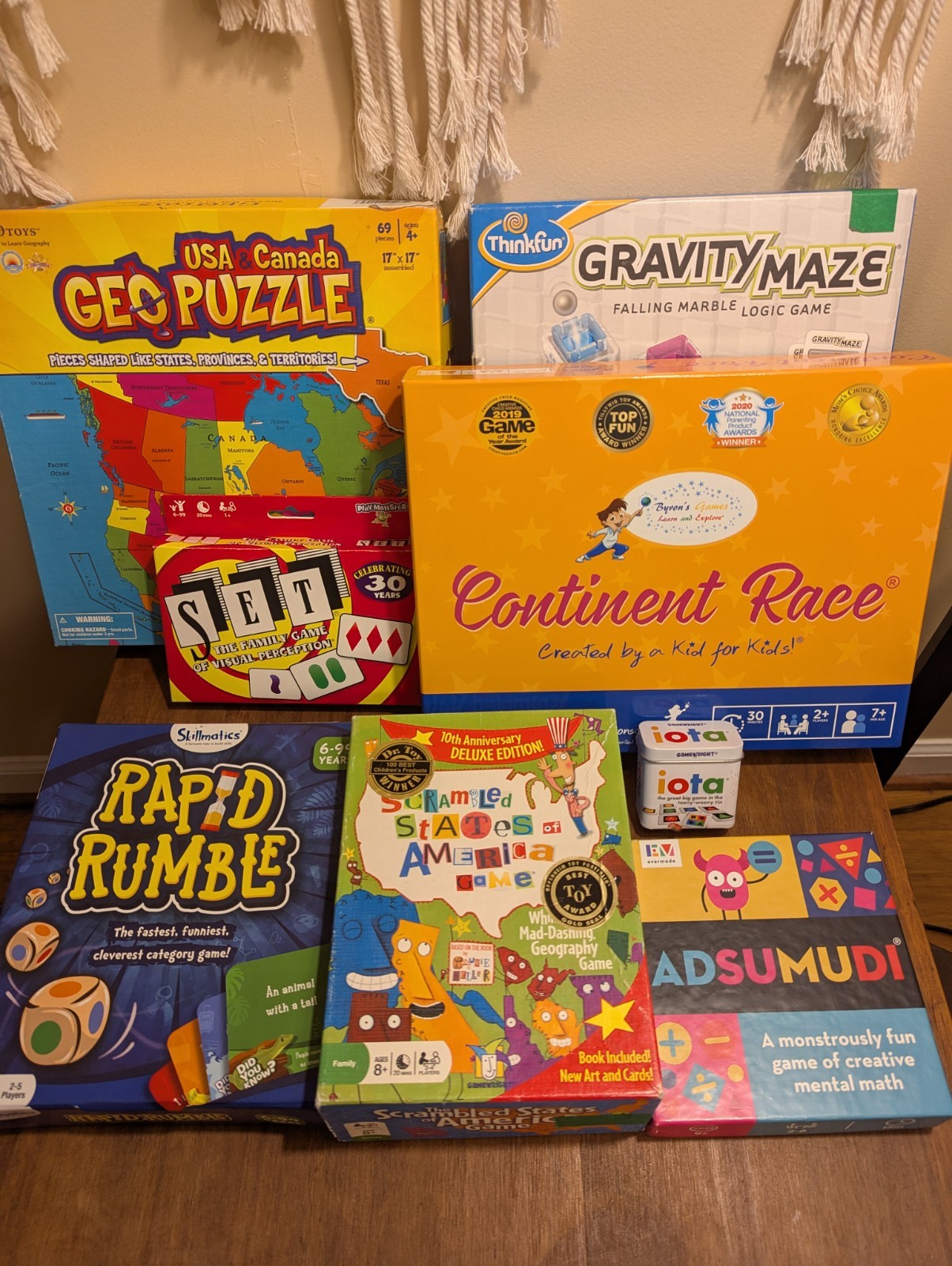 Educational Games Set, Homeschool, Geography, Math, Science, Language Arts