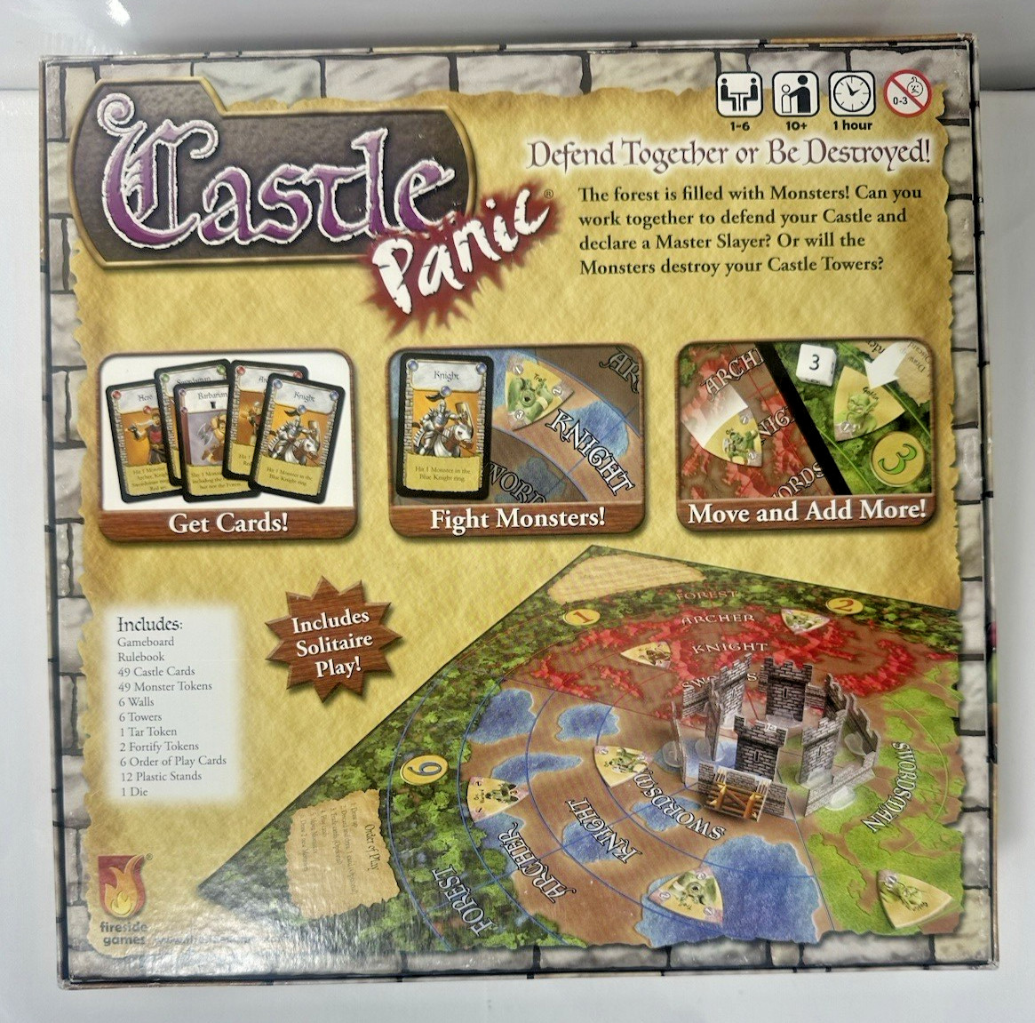 Castle Panic Board Game Fireside Games 1st Ed 100% Complete EUC Tower Defense LN