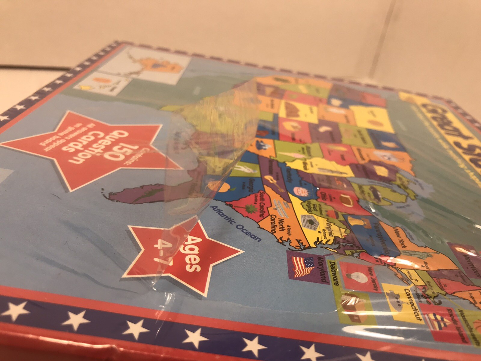 Great States Junior Board 2-4 Players Game Ages 4-7 BRAND NEW SEALED RARE