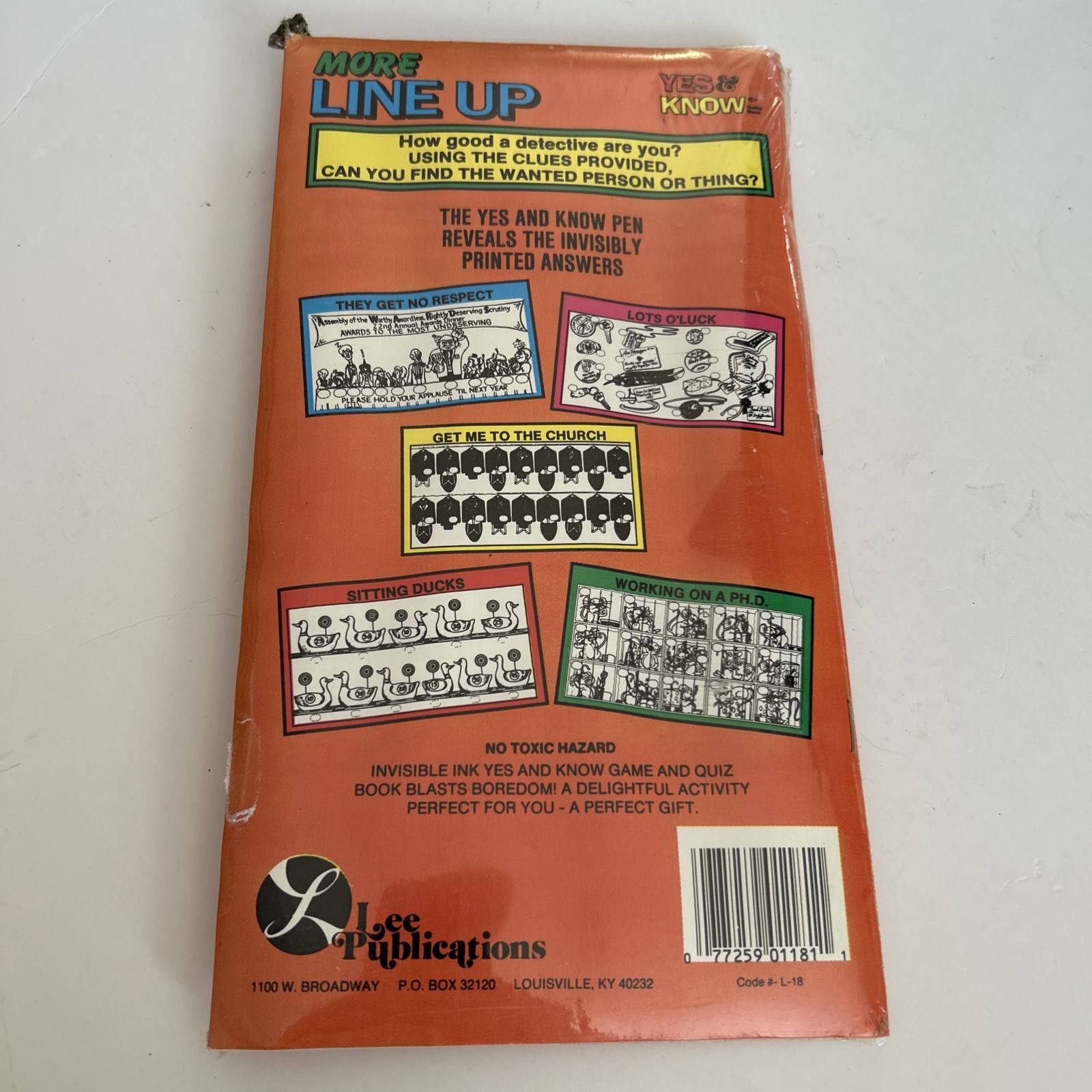 RARE Vintage Yes & Know More Line Up Game Book Sealed w 2 Reveal Pens