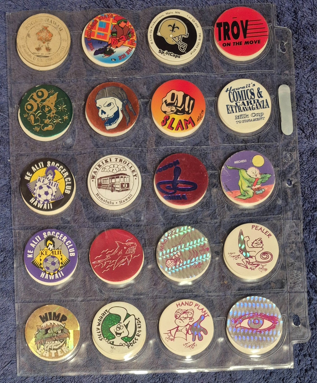 POGS LOT 229 TOTAL IN POCKET PAGES + TRAPPER KEEPER BINDER JOTS SNAPS CAPS