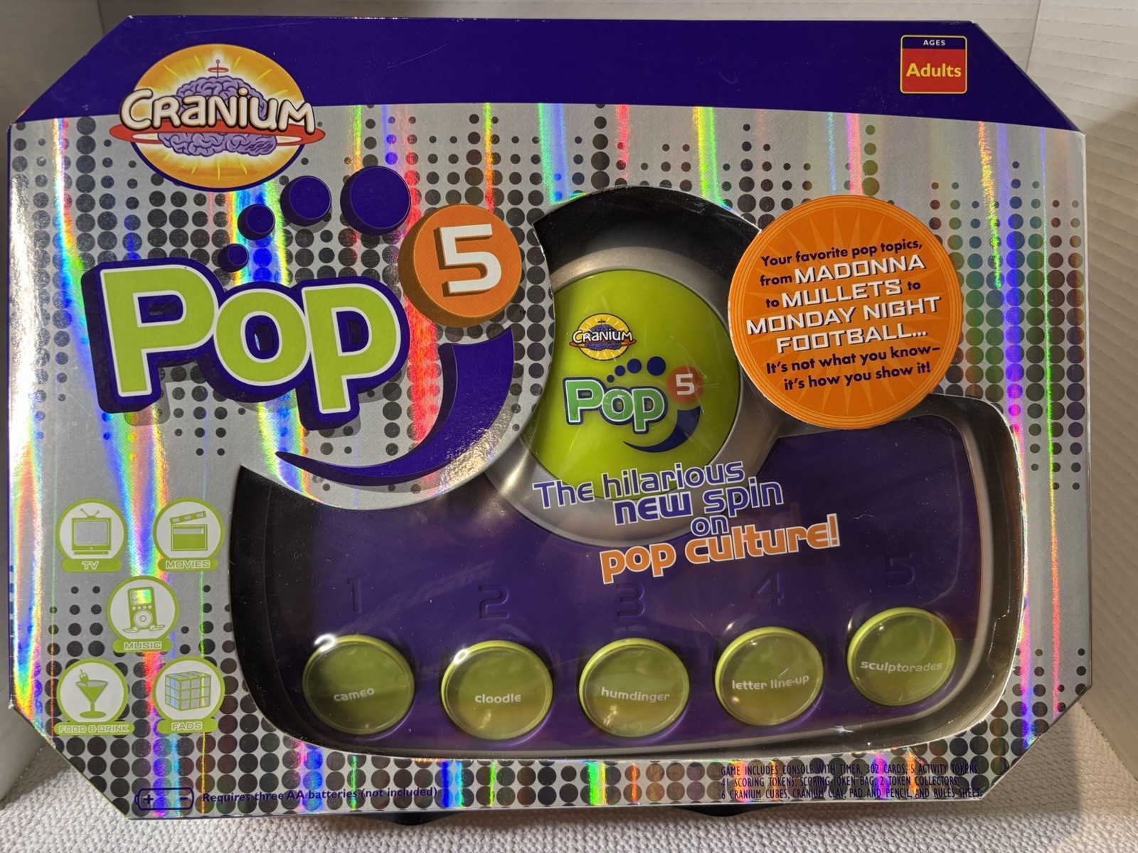 Cranium Pop 5 Adult Pop Culture Trivia Console Board Game – NEW – Sealed