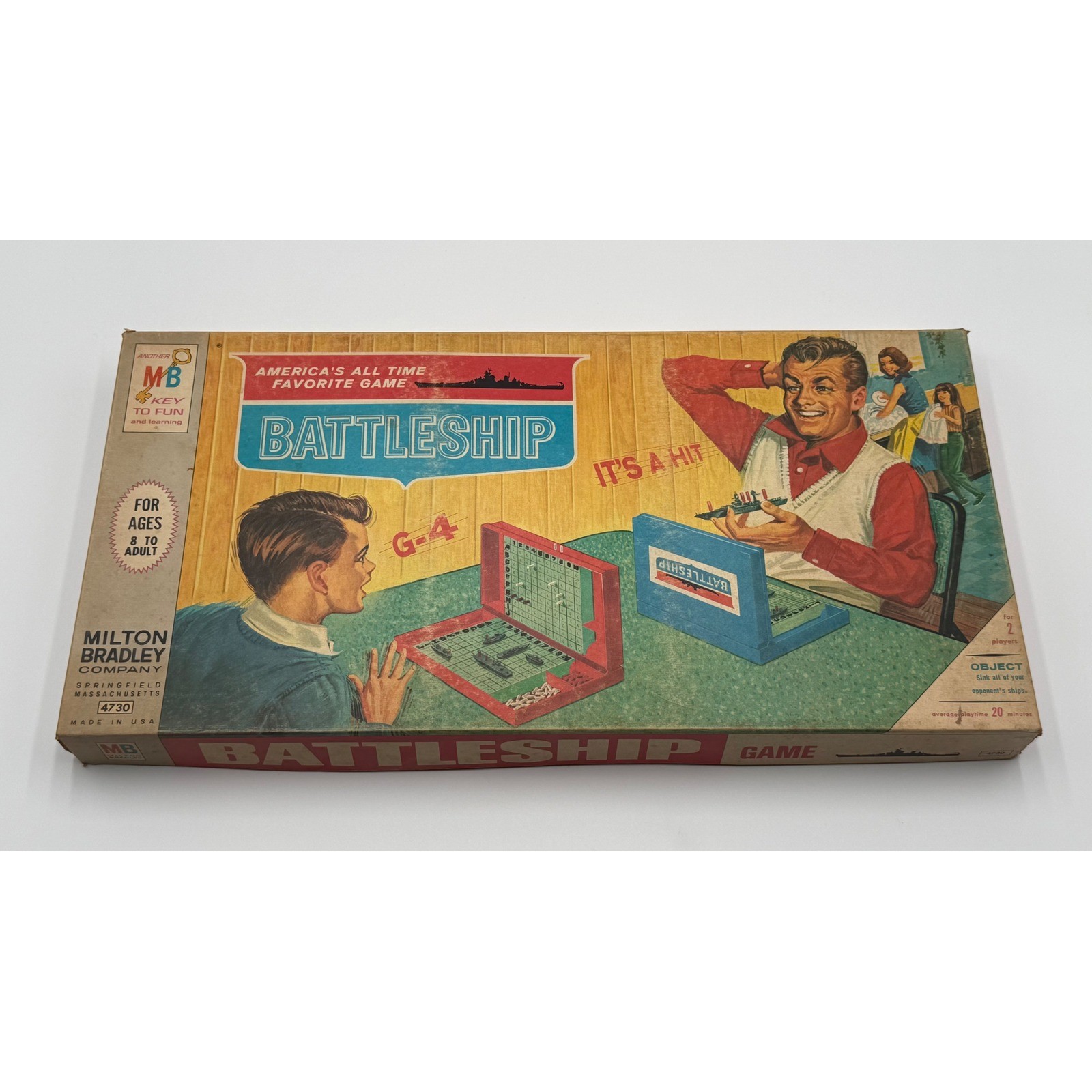 Vintage Milton Bradley Battleship #4730 Board Game Near Complete Missing Pegs