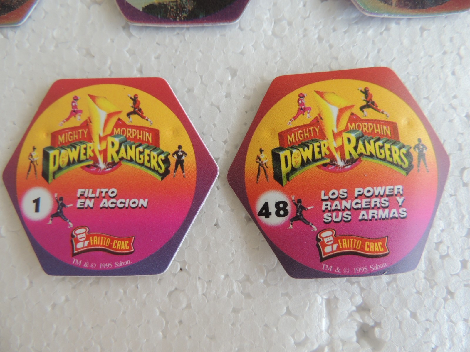POWER RANGERS POGS TAZOS RARE CHILE COMPLETE SET OF 48 LENTICULAR VINTAGE 90’S