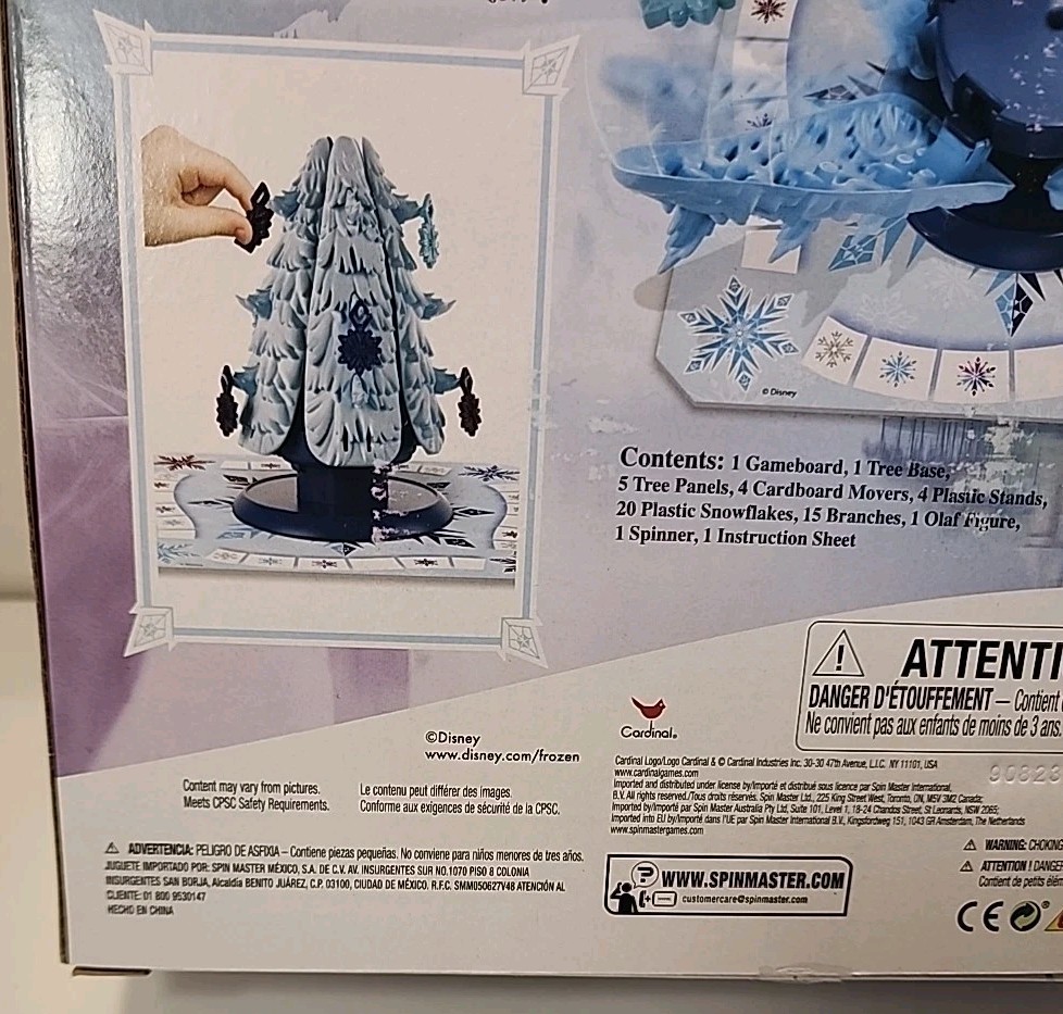 Disney Frozen Frantic Forest Olaf Board Game By Cardinal Spinmaster.