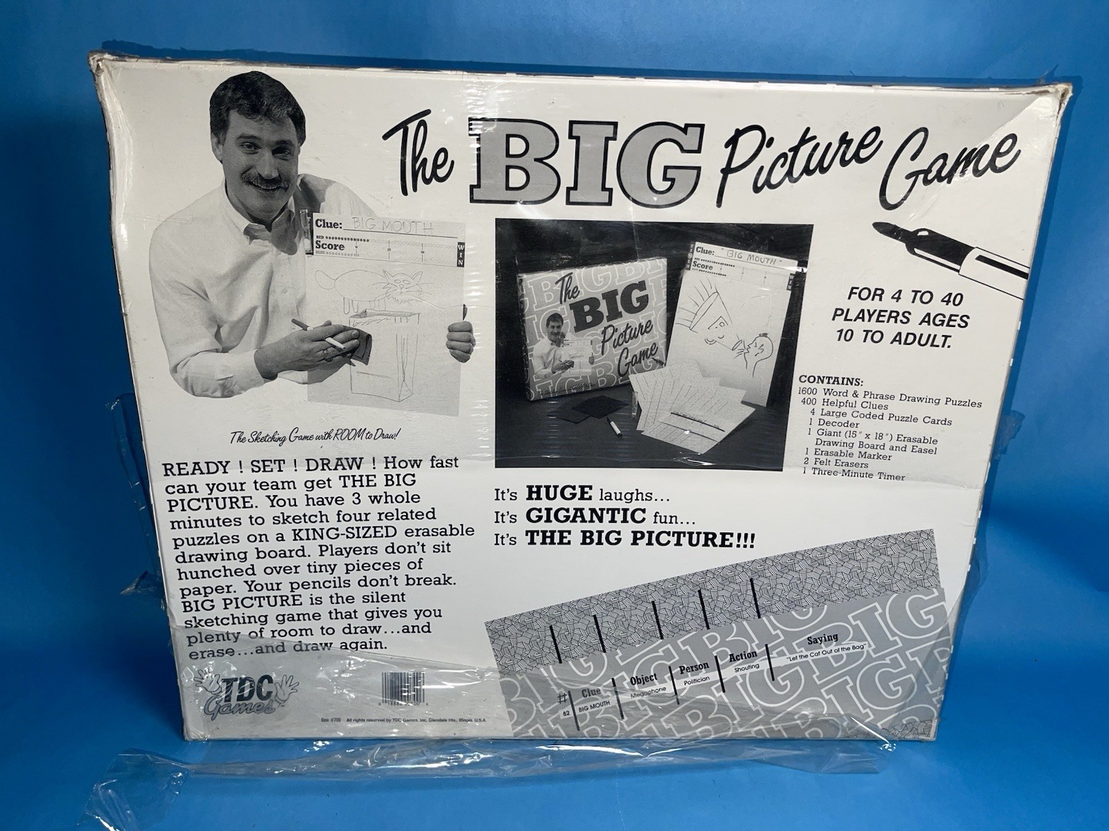 The Big Picture Game TDC Games Vintage Party Drawing Board Game Brand New