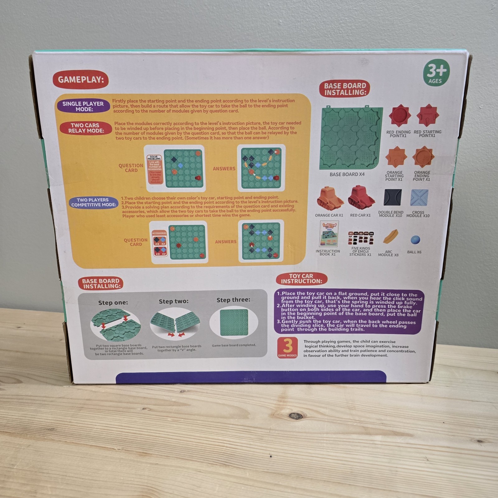 Logical Road Builder, Large Stem Games Board Game for 4 5 6 7 Years, Montessori