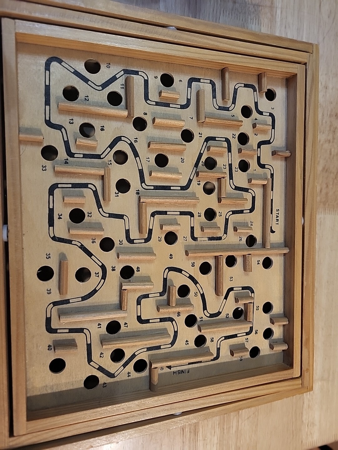 Labyrinth Wooden Maze Game with One Steel Marble, Puzzle Game for Adults, Kids