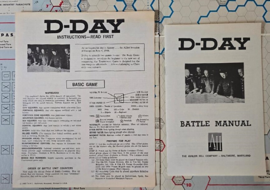 D-Day A World War II Invasion Game 1965 Avalon Hill #508