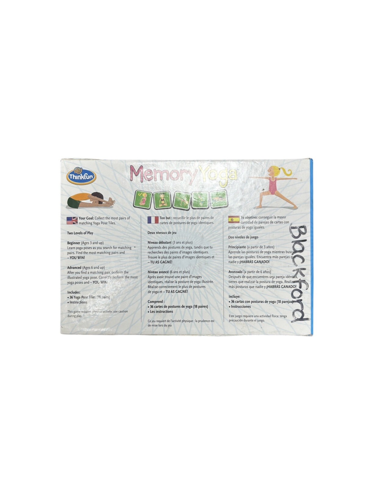 Thinkfun Memory Yoga Physical Twist Memory Card Game Therapy Exercise Children